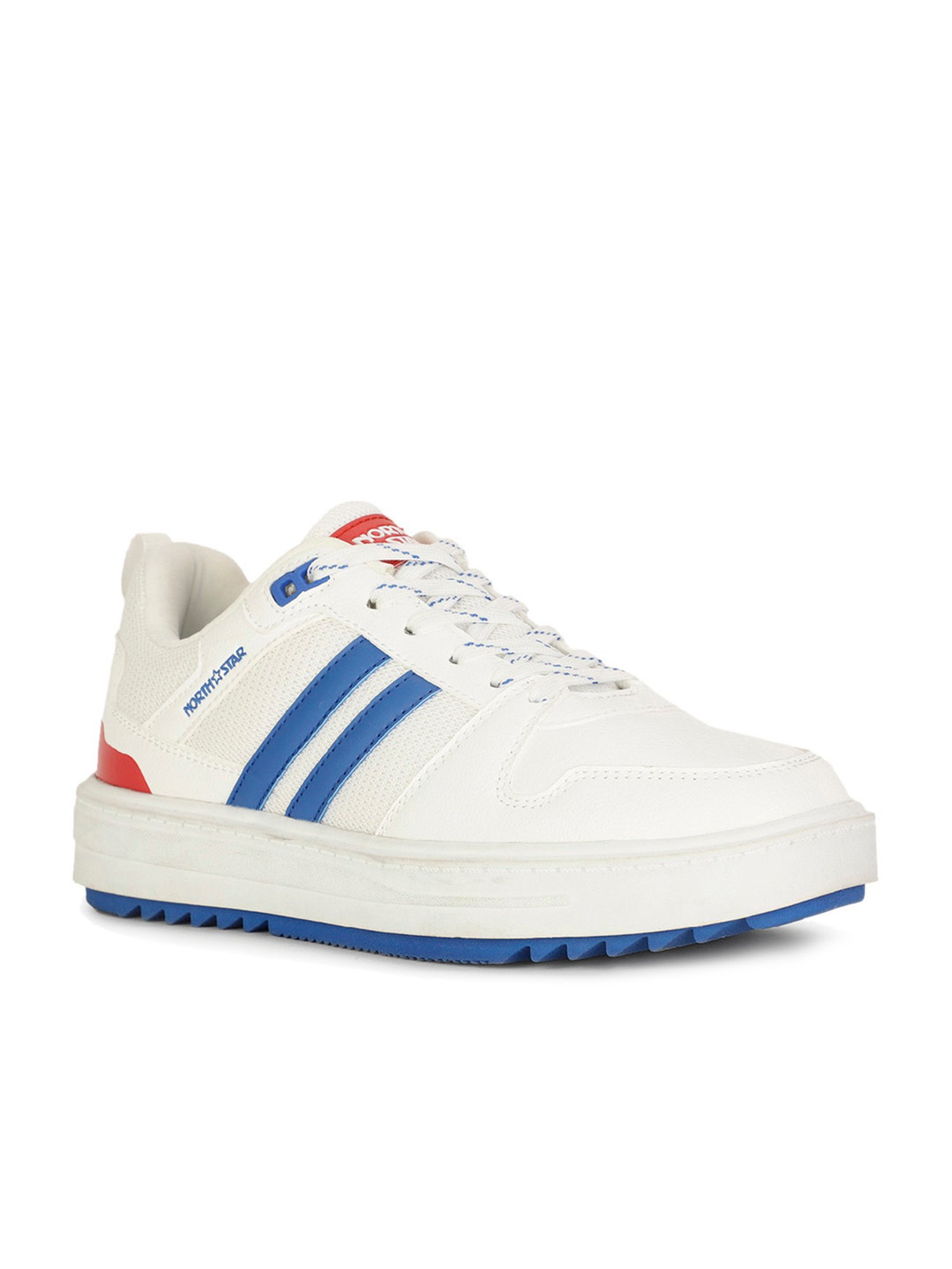 North Star by Bata Men's White Casual Sneakers