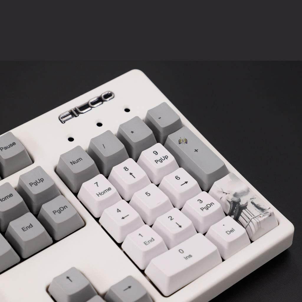 ABBY -J 113 Key Ink Landscape Keycap OEM PBT 5-Surfaces Dye Mechanical Keyboard Custom Keycaps Mechanical Keyboard
