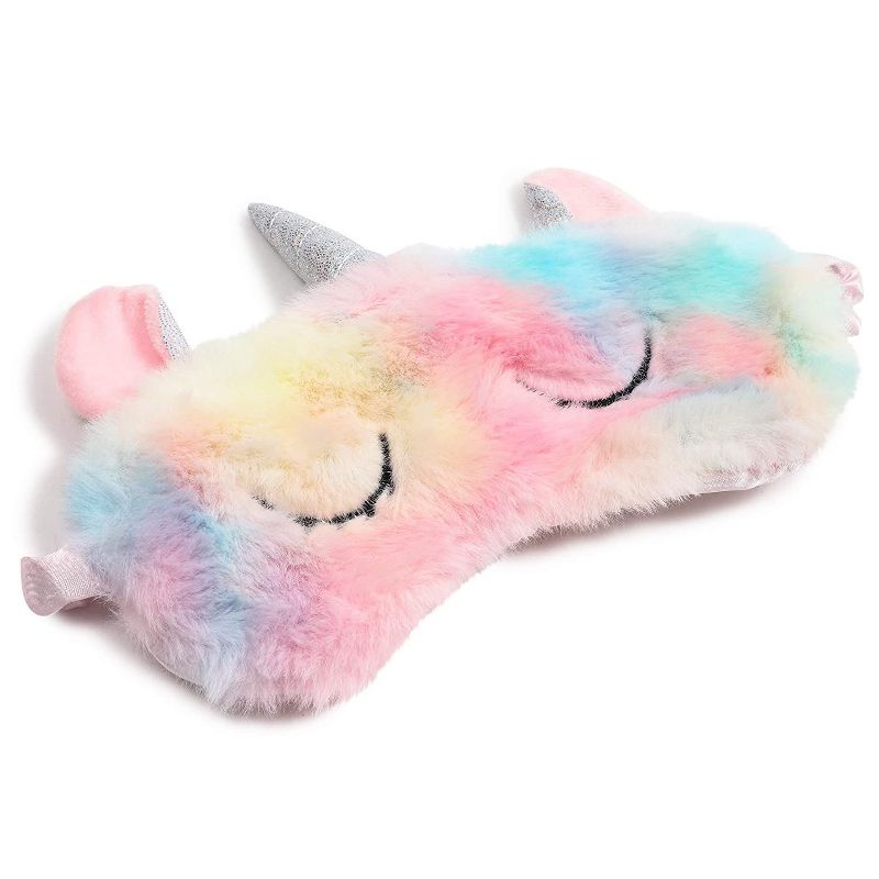Glamlily Unicorn Sleep Eye Mask Travel Sleeping Eye Mask Cover for Kids in Tie-Dyed 7.5 x 6 In