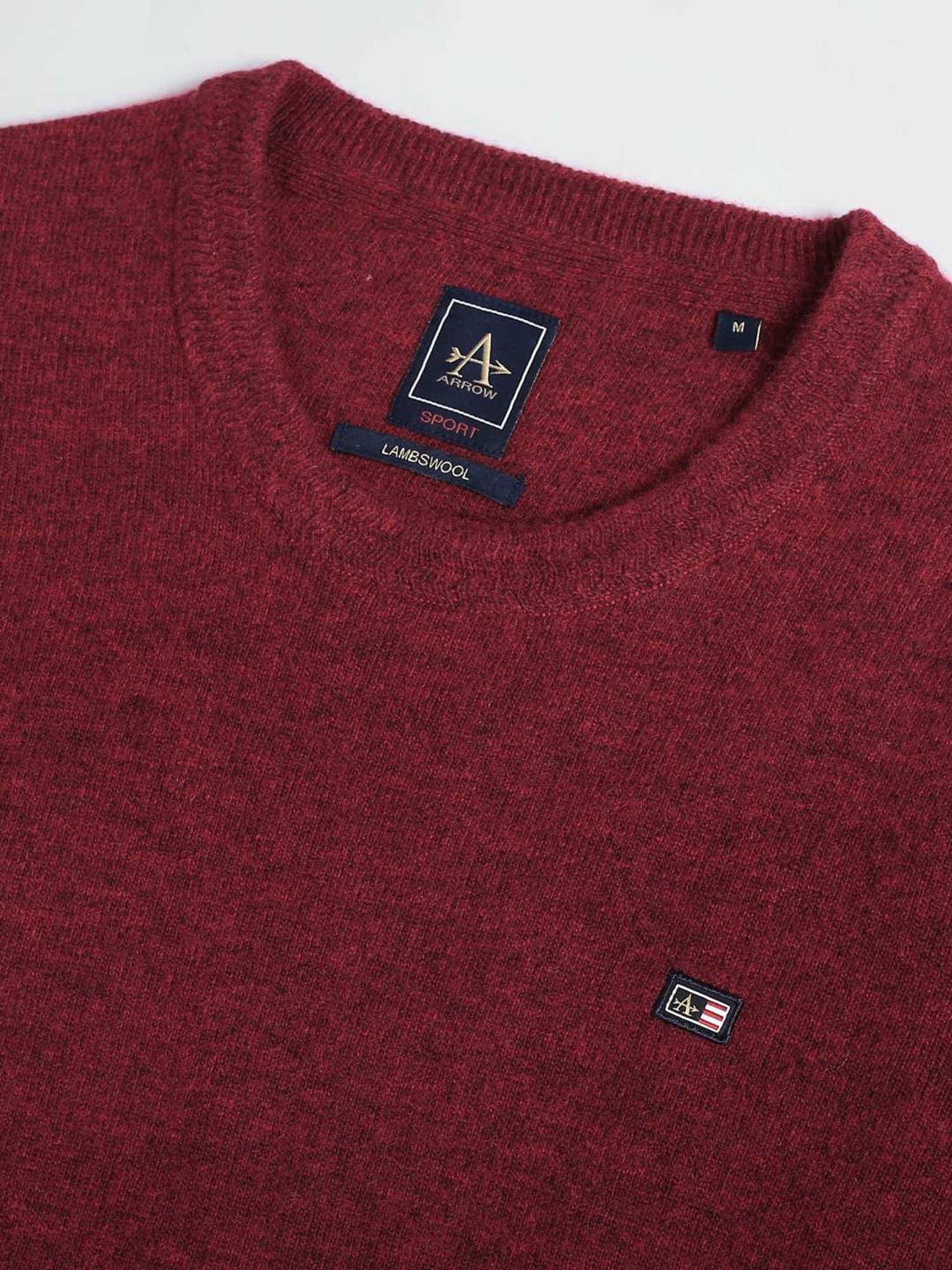 Arrow Sport Red Regular Fit Sweater