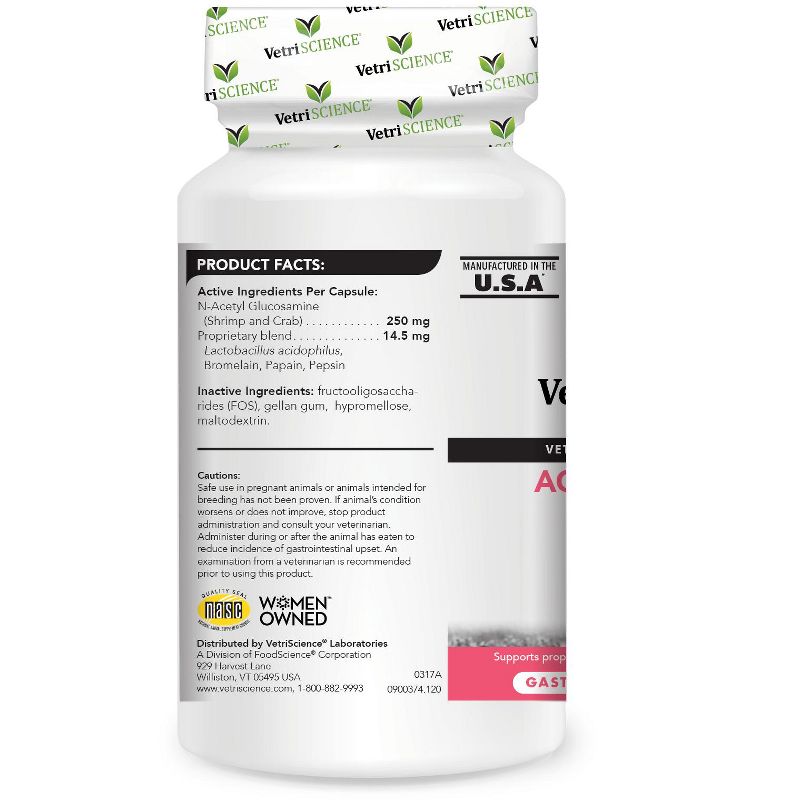 VetriScience Laboratories Acetylator Everyday Health Dog & Cat Capsules, 120 ct