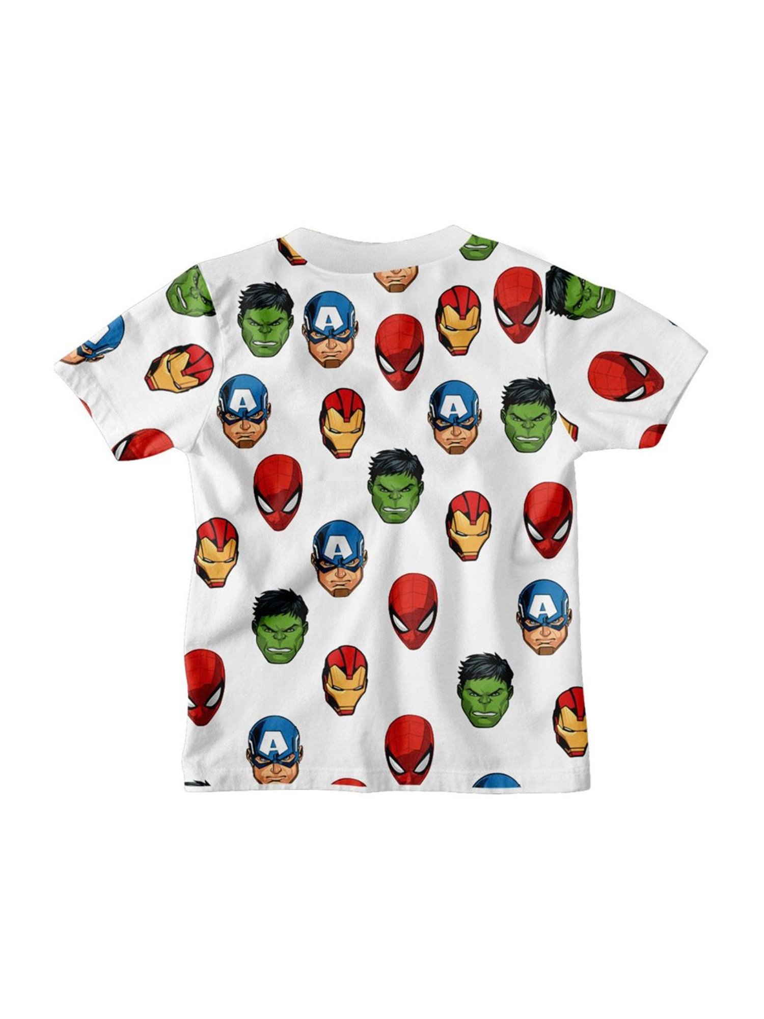 Bonkids Kids Multicolor Cotton Printed Marvel T-Shirt