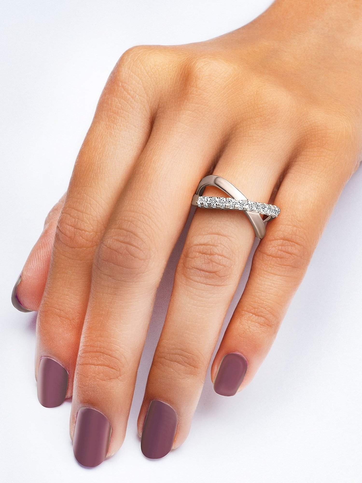 Silberry 92.5 Sterling Silver Crossroad Ring