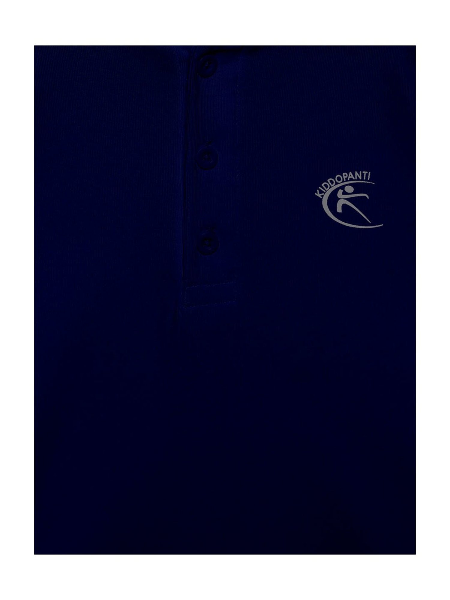 Kiddopanti Boys Navy Solid Full Sleeves T-Shirt