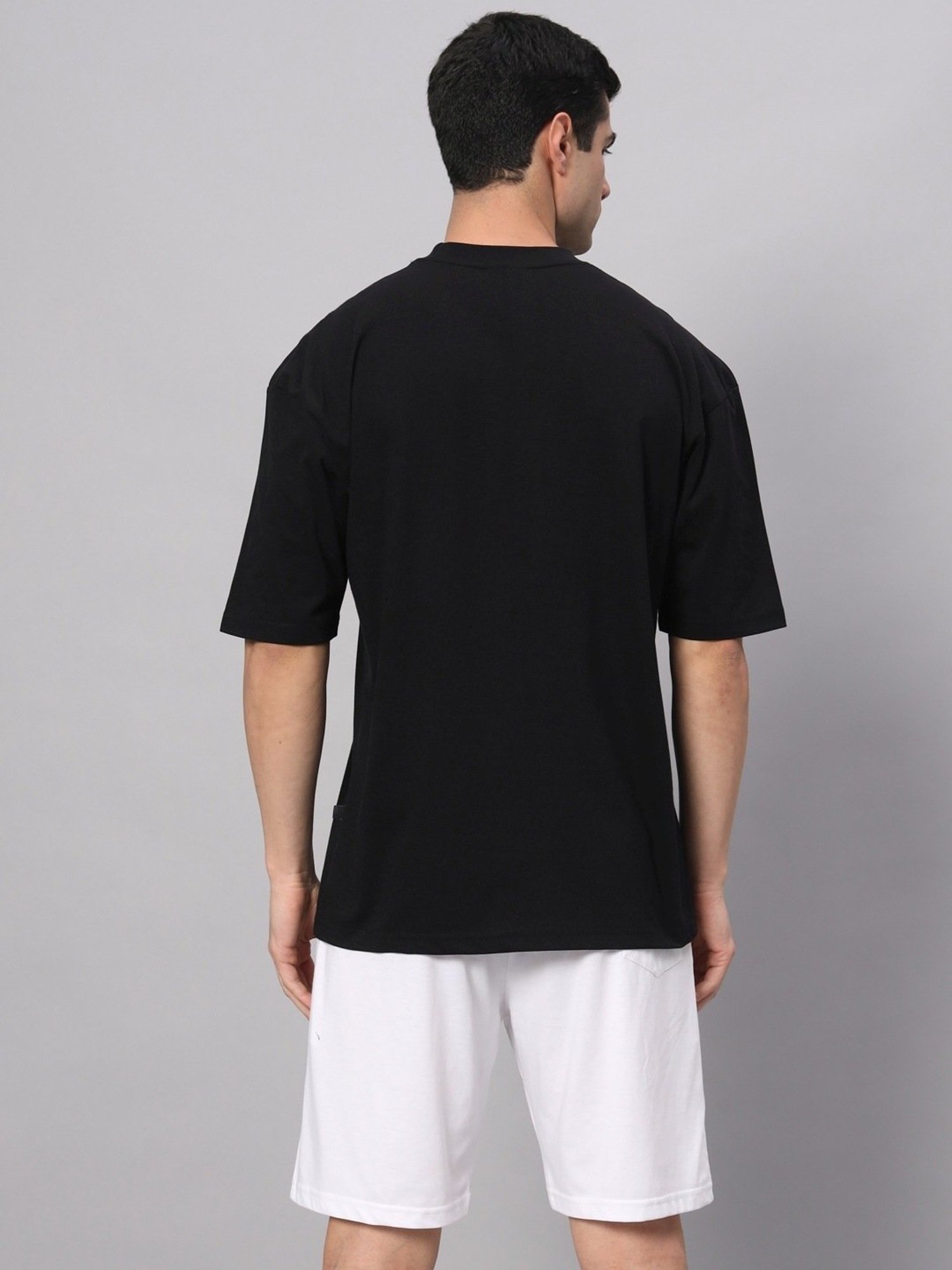 Griffel Black Cotton Loose Fit Printed Co-Ord Set