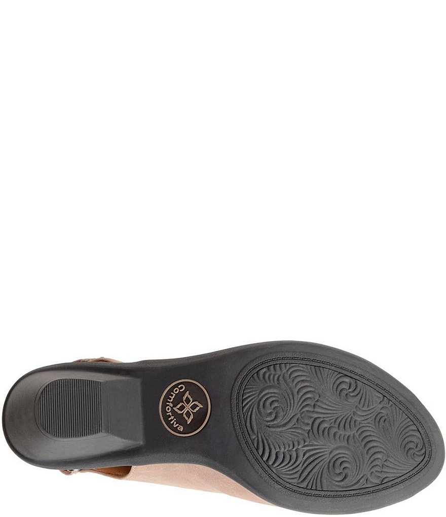 Comfortiva Faye Suede Slingback Peep Toe Mules