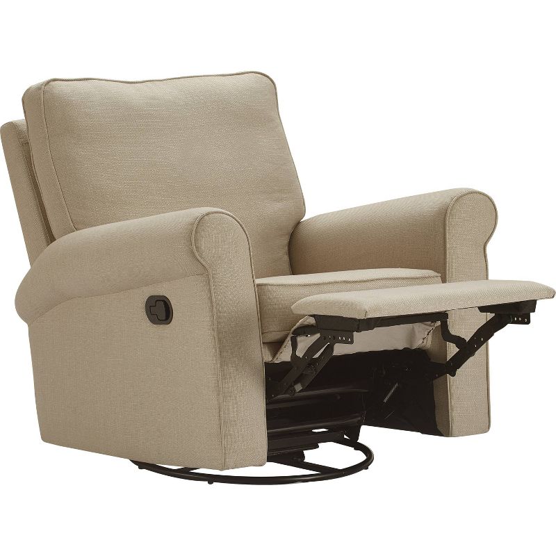 Hughes Swivel Recliner Chair Sand - ClickDecor