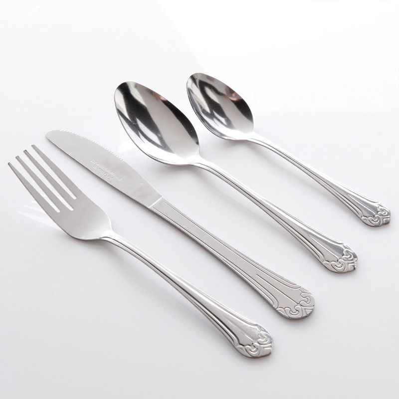 41pc Stainless Steel Zehira Frost Silverware Set - Cambridge Silversmiths