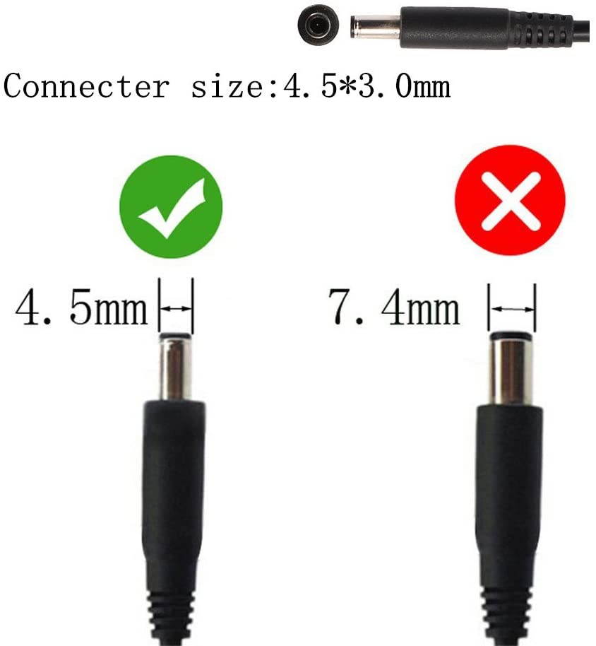 19.5V 3.34A 65W HA65NS5-00 Power Adapter Charger for Dell Inspiron 13 7347 Convertible 11 3000 Series A065R073L 0G6J41 Laptop Power Supply Adapter Cord 4.5mm Tip