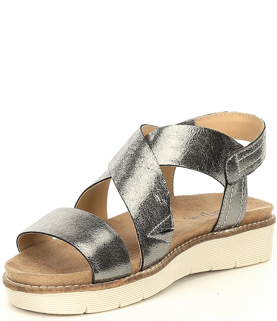 Diba True Cold Bay Metallic Platform Wedge Sandals
