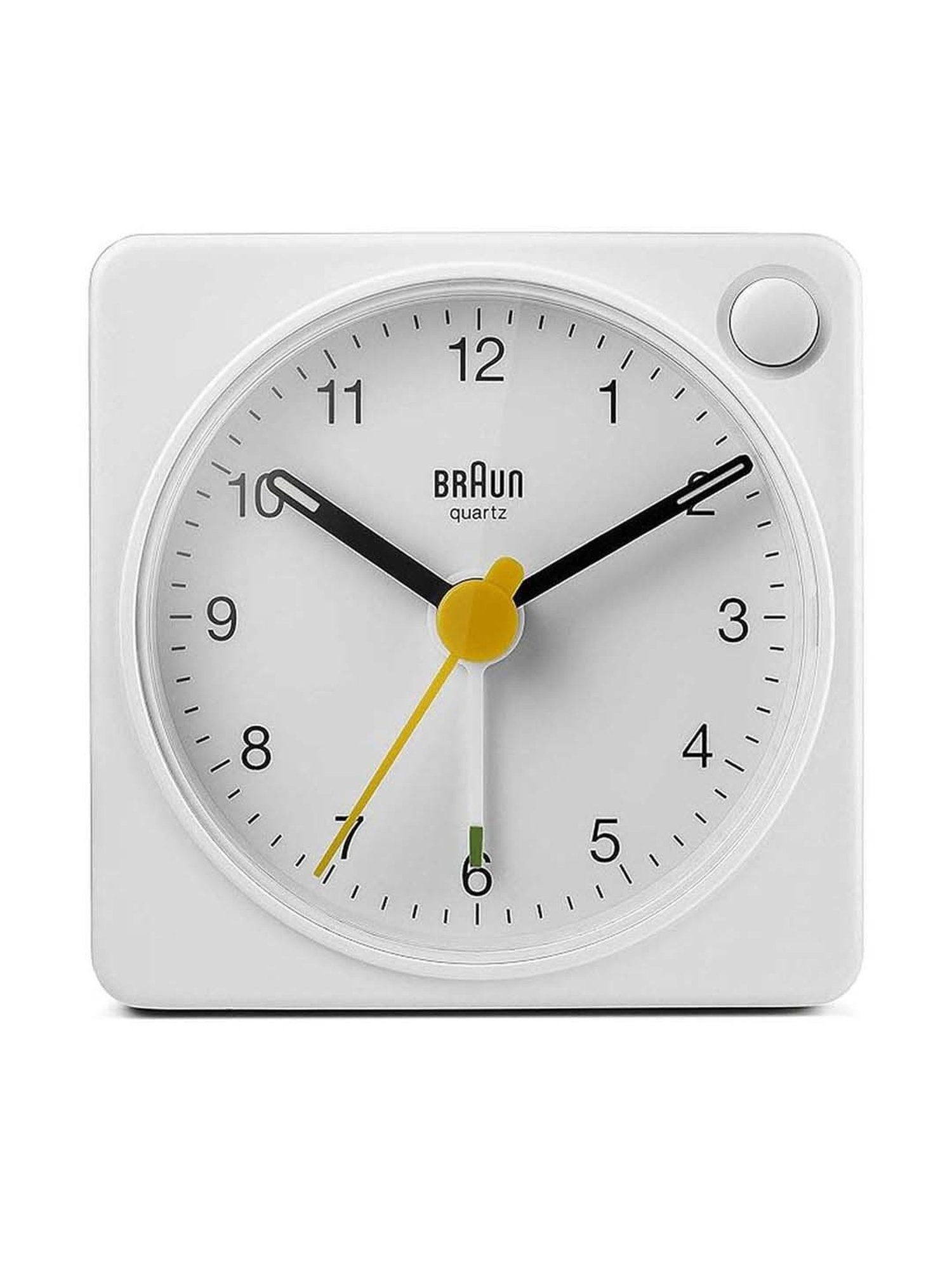 Braun White Classic Travel Analog Alarm Clock