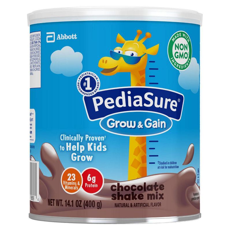 PediaSure Grow & Gain Non-GMO Shake Mix Chocolate Powder - 14.1oz