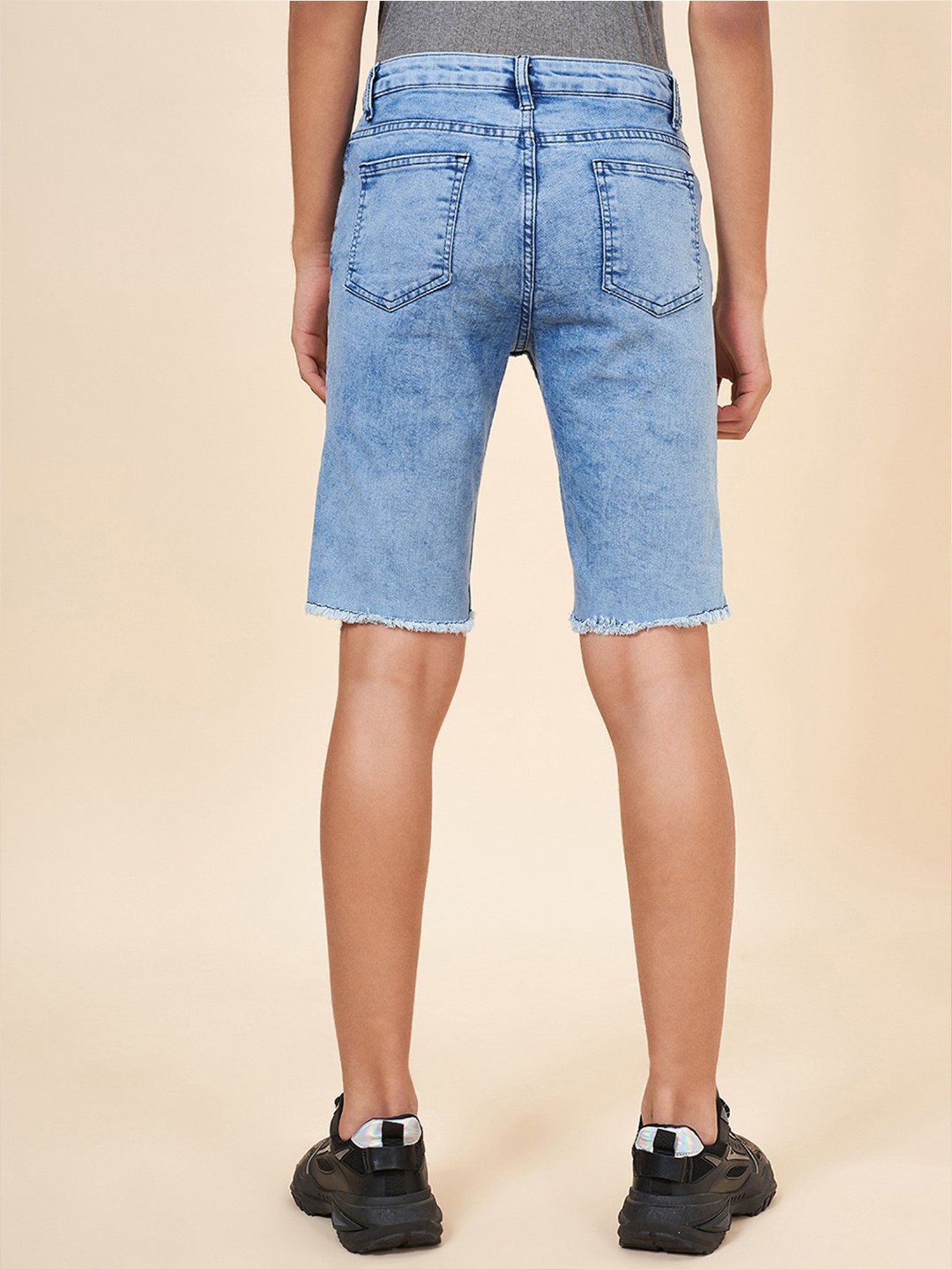 Coolsters by Pantaloons Kids Medium Blue Printed Full Sleeves Shorts