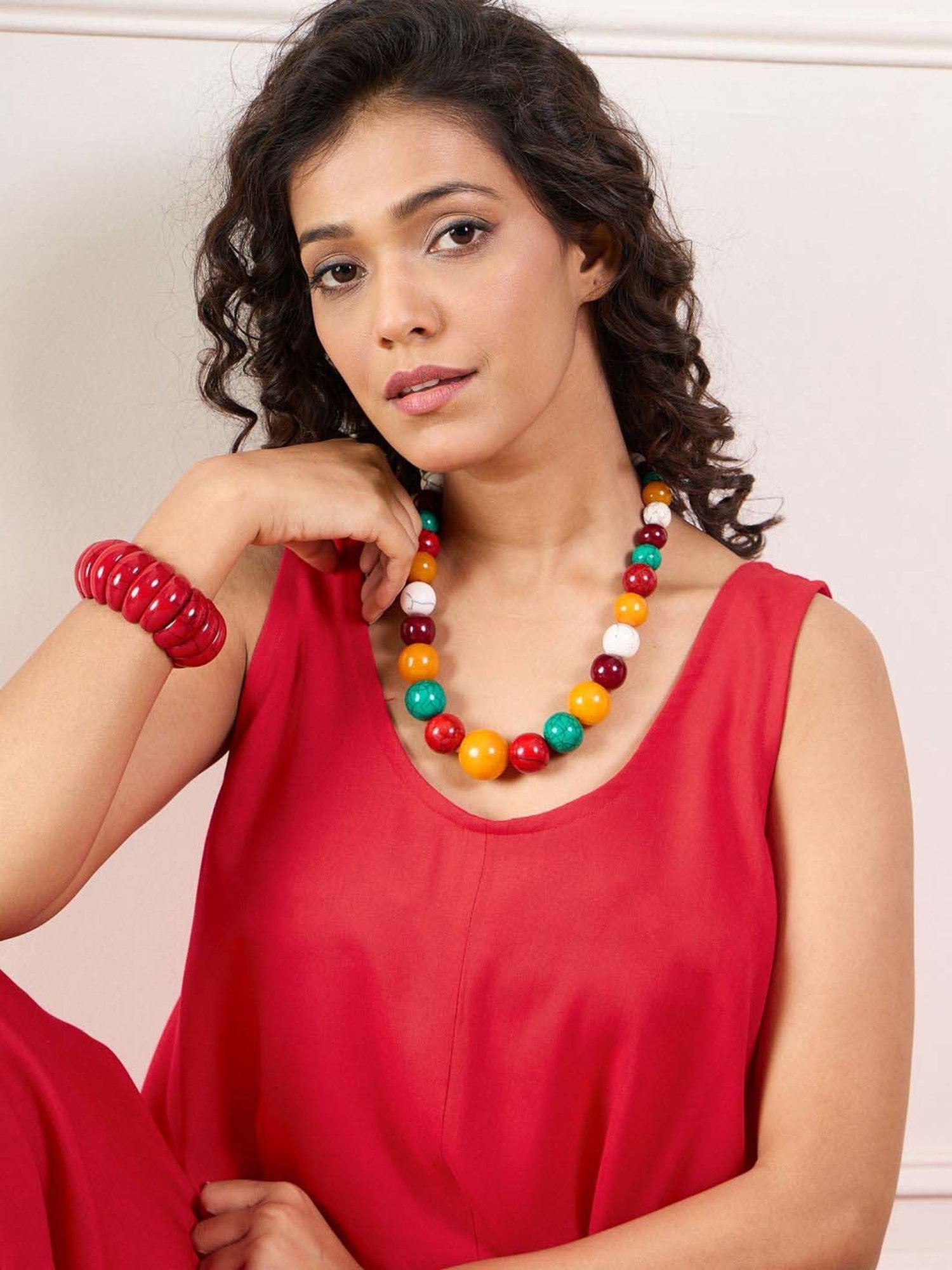 Inweave Red Regular Fit Jumpsuit