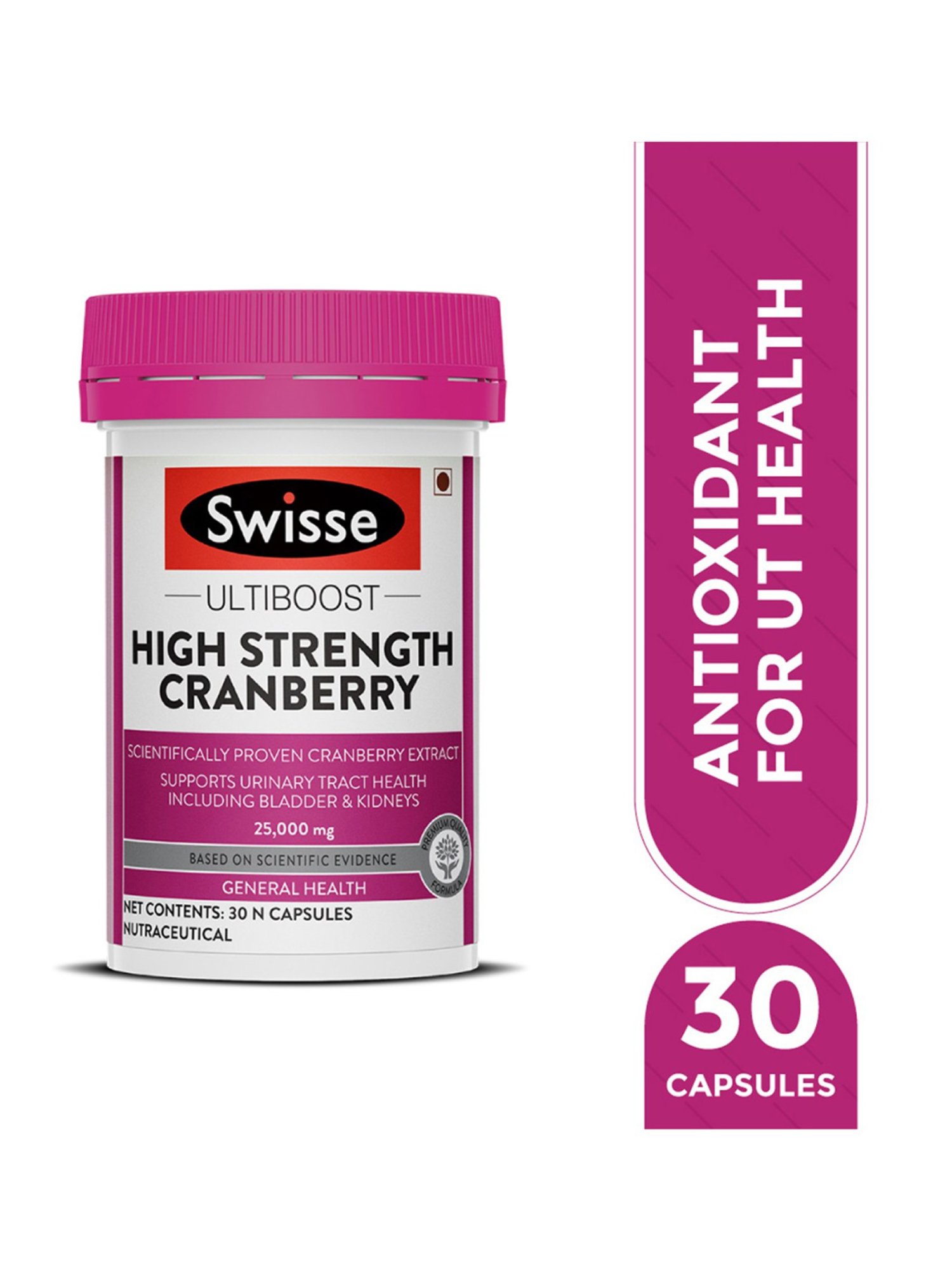 Swisse Ultiboost High Strength Cranberry Antioxidant Rich Supplements - 30 Tablets