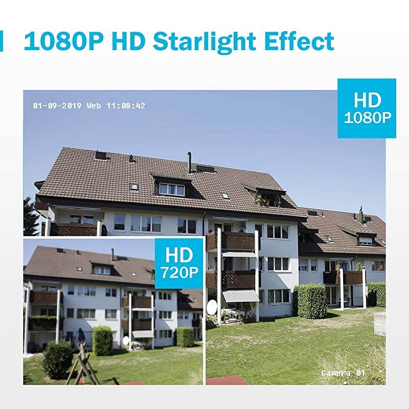 CCTV Camera Systems 8 Channel 5MP Lite H.265+ DVR with 1 TB HDD and (8) HD 1920TVL 1080p CCTV Dome Cameras, Instant Email and App Alerts with Snapshots &ndash; E200