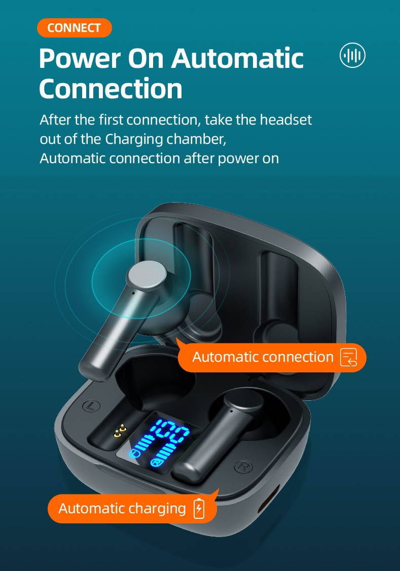 UKCOCO Wireless Earbuds, Bluetooth 5.0 Headphones with 30H Playtime Touch Control, IPX5 Waterproof Bluetooth TWS Stereo Earphones with Deep Bass Built-in HD Mic, in-Ear Headset for Sports Work