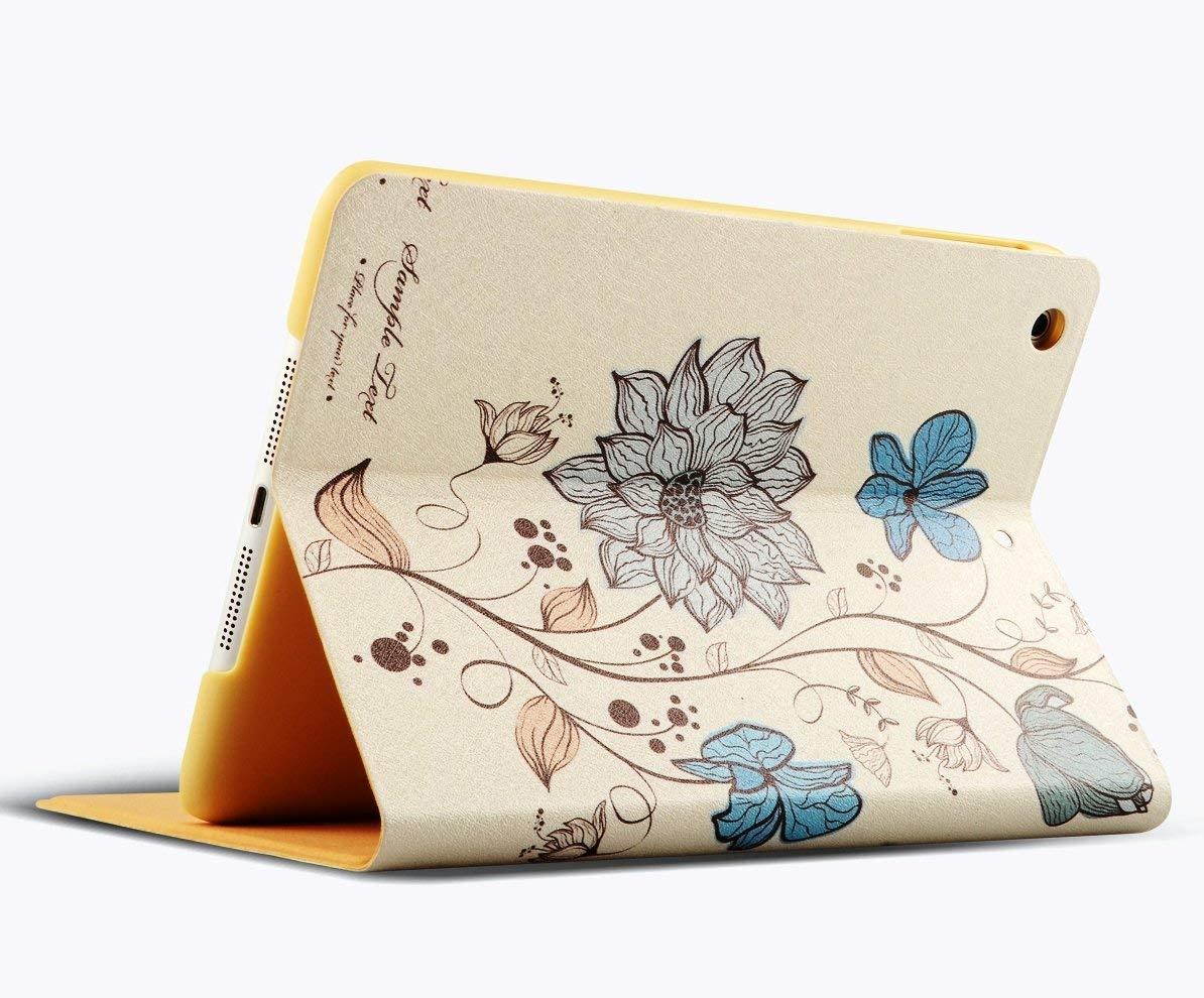 iPad Mini 4 7.9 Inch Case ( A1538 / A1550 ) Cover Premium Shock Proof Ultra Slim Fit Folio Smart Shell Auto Sleep / Wake, Multi-Angle Stand, Folio iPad Mini 4 -7.9 Inch 2015 Tab : Watercolor Flowers