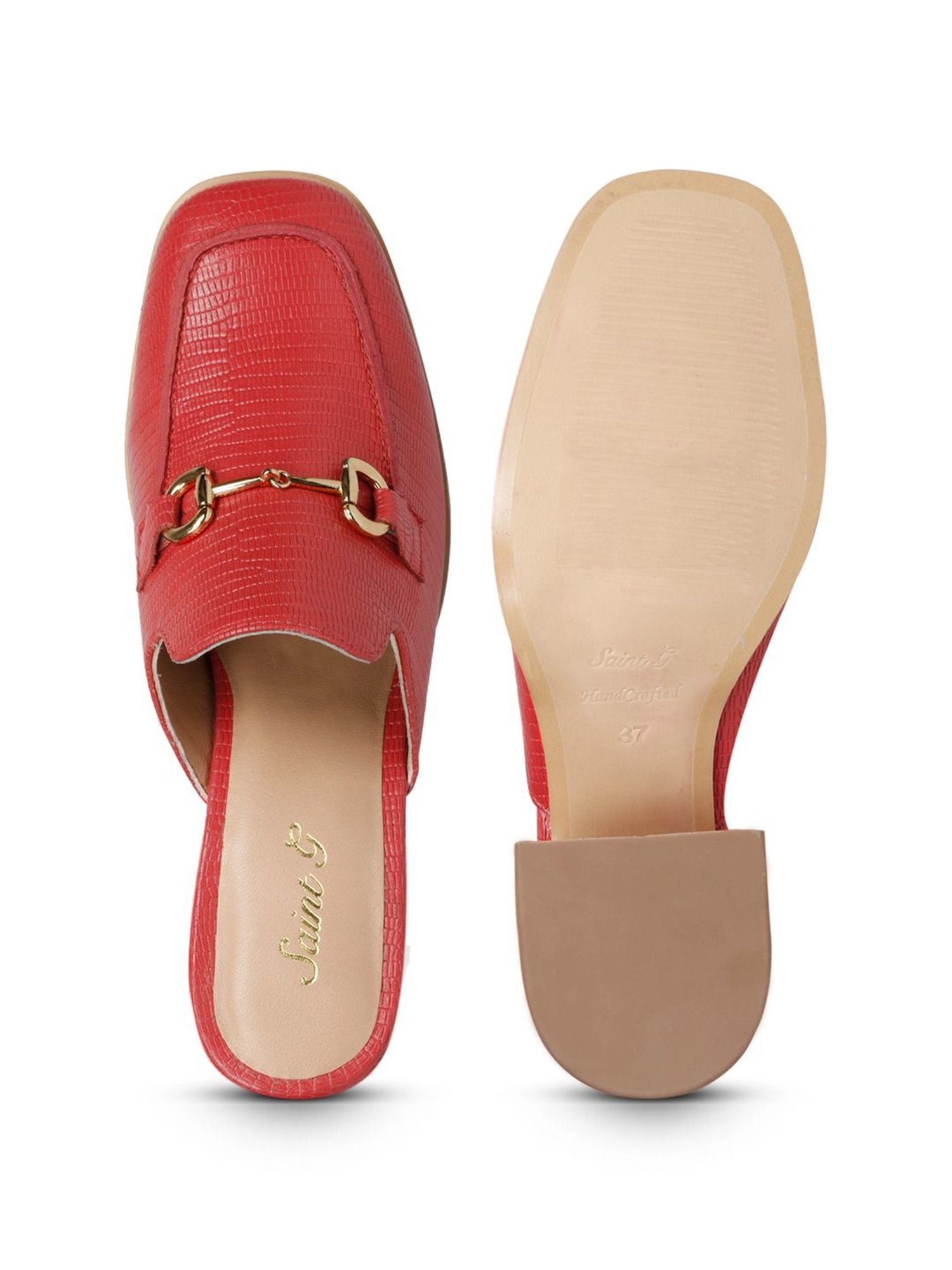 Saint G Women's Jasmine Red Mule Shoes