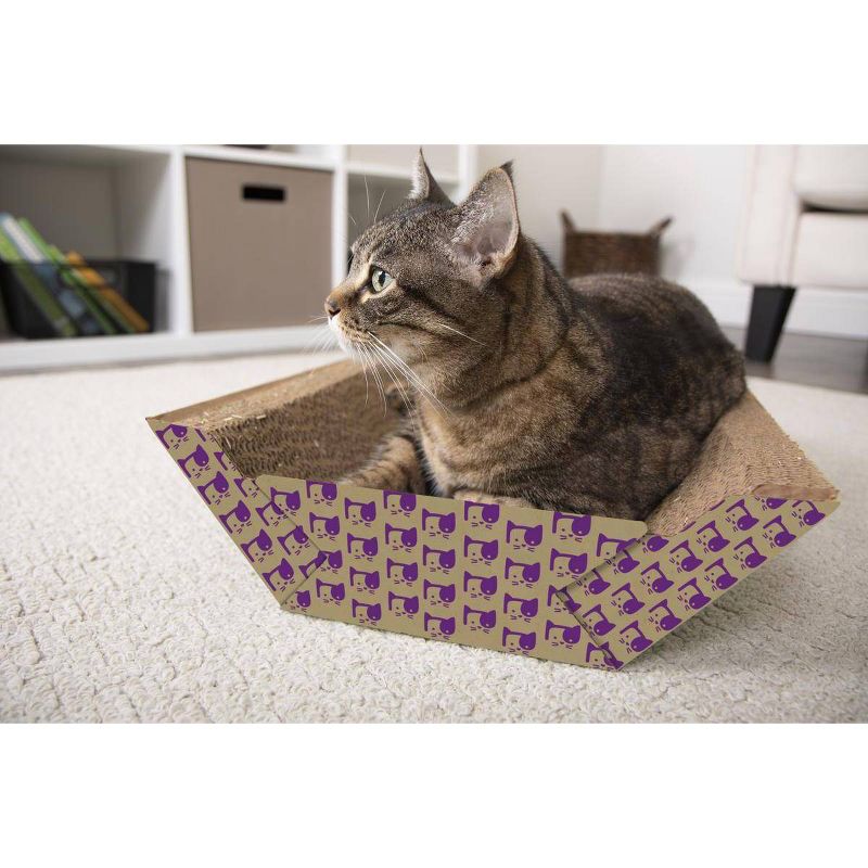 SmartyKat Super Scratcher Chaise Catnip Infused Corrugate Cat Scratcher and Bed