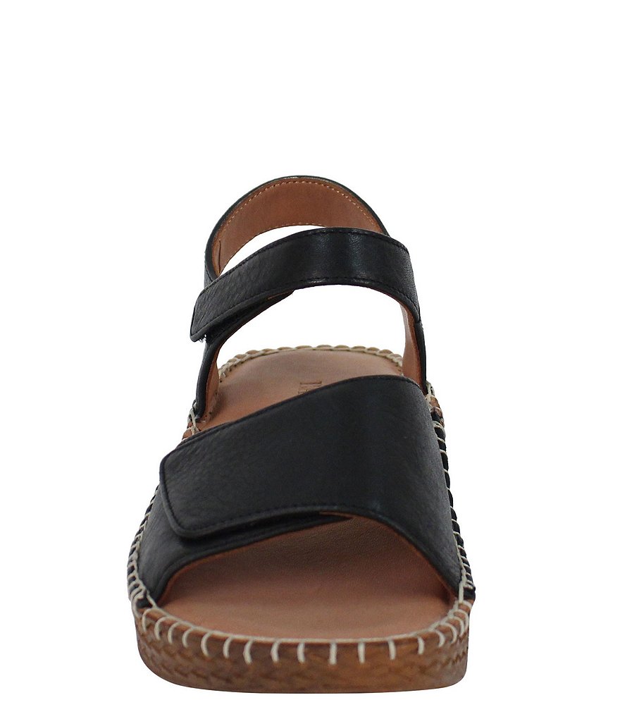 L'Amour Des Pieds Yahya Leather Espadrille Wedge Sandals
