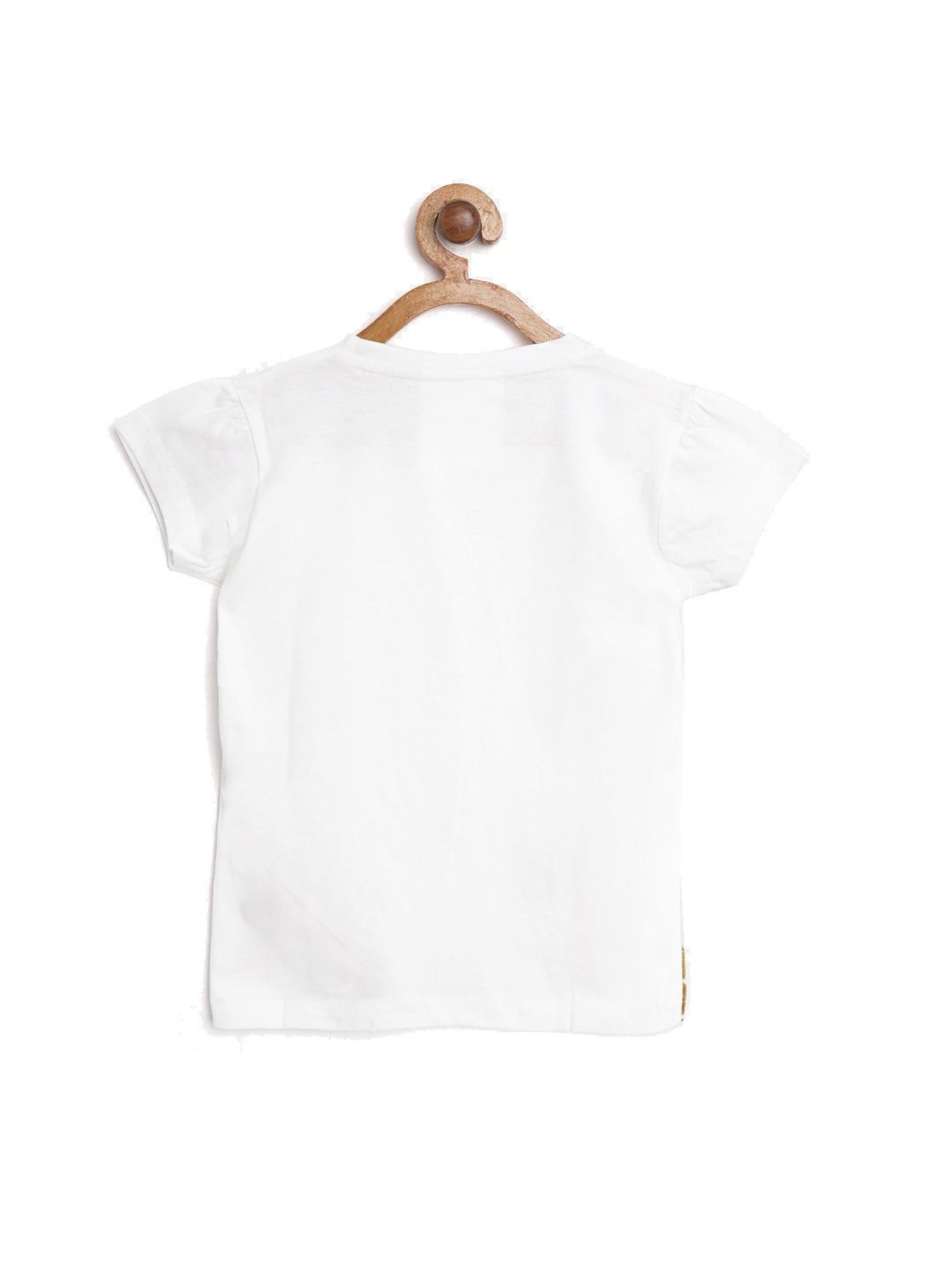 Lazy Shark Kids White & Yellow Printed  Top with  Shorts