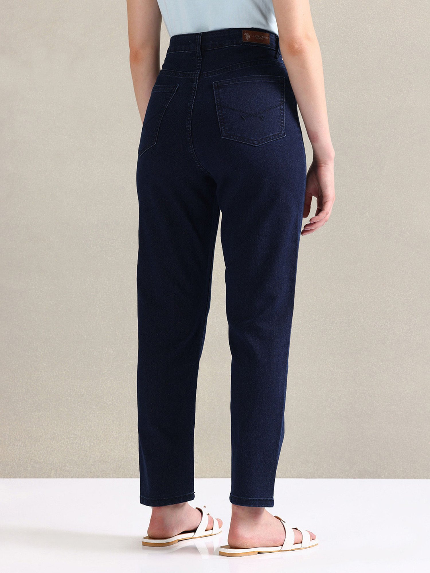 U.S. Polo Assn. Blue Relaxed Fit High Rise Jeans