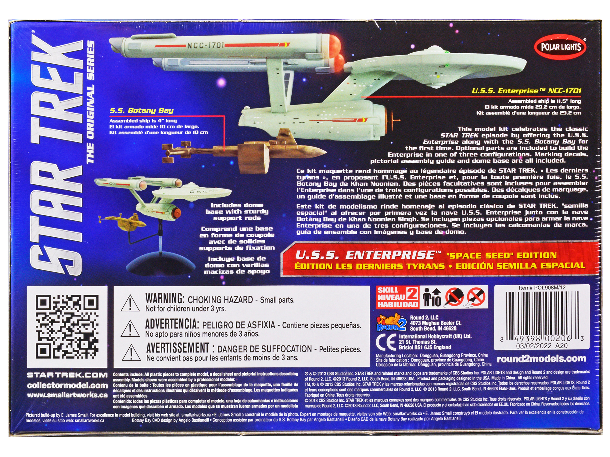 Skill 2 Model Kit U.S.S. Enterprise NCC-1701-C Space Ship "Star Trek: The Next Generation" (1987) TV Series 1/1400 Scale Model by AMT