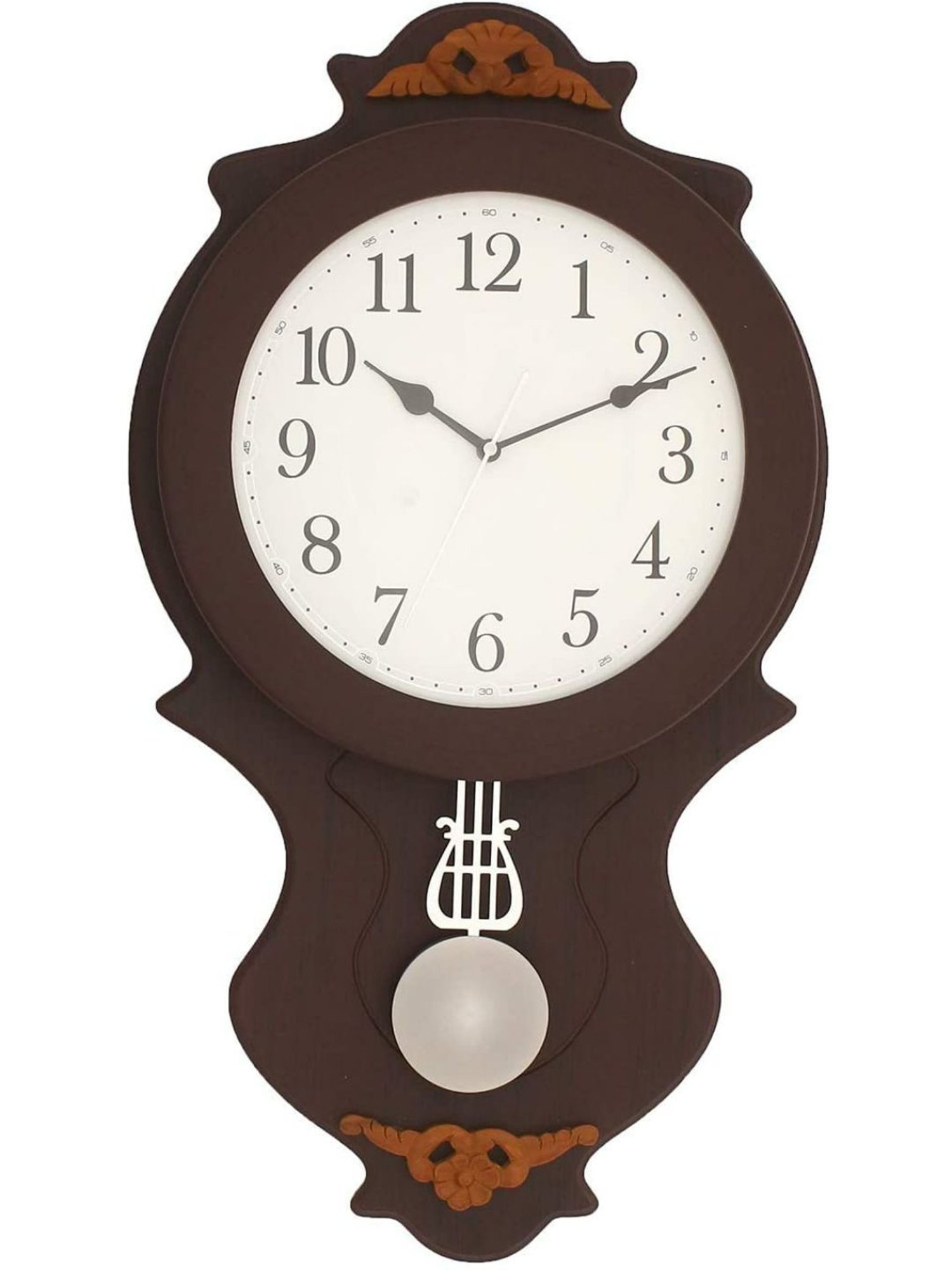 CHRONIKLE Vertical Rosewood Brown Wood Wall Clock
