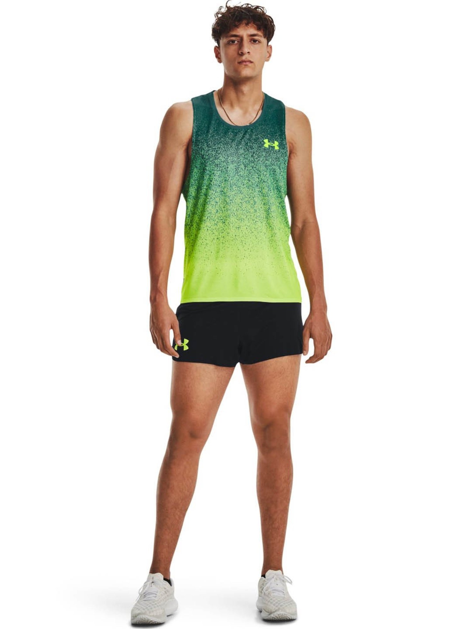 Under Armour Green Slim Fit Printed Tank Tee
