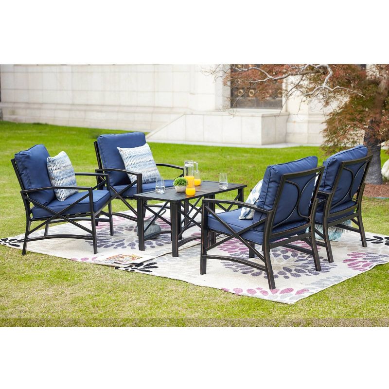 5pc Steel Frame Patio Seating Set - Patio Festival