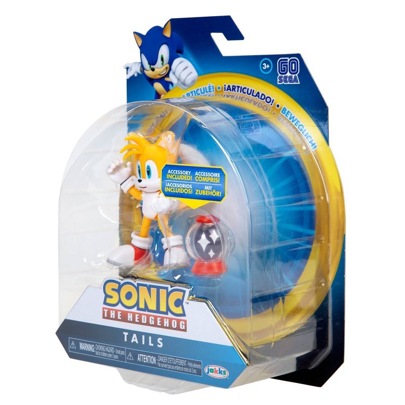 Sonic the Hedgehog 4" Modern Tails with Invincible Item Box Wave 1