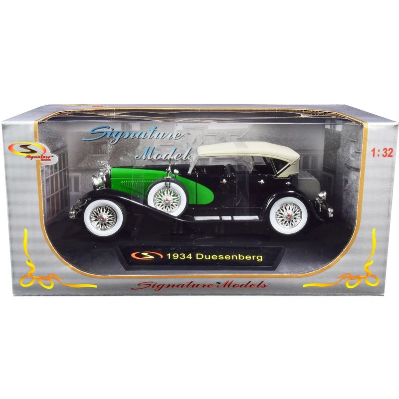 1934 Duesenberg Black and Green 1/32 Diecast Model Car by Signature Models