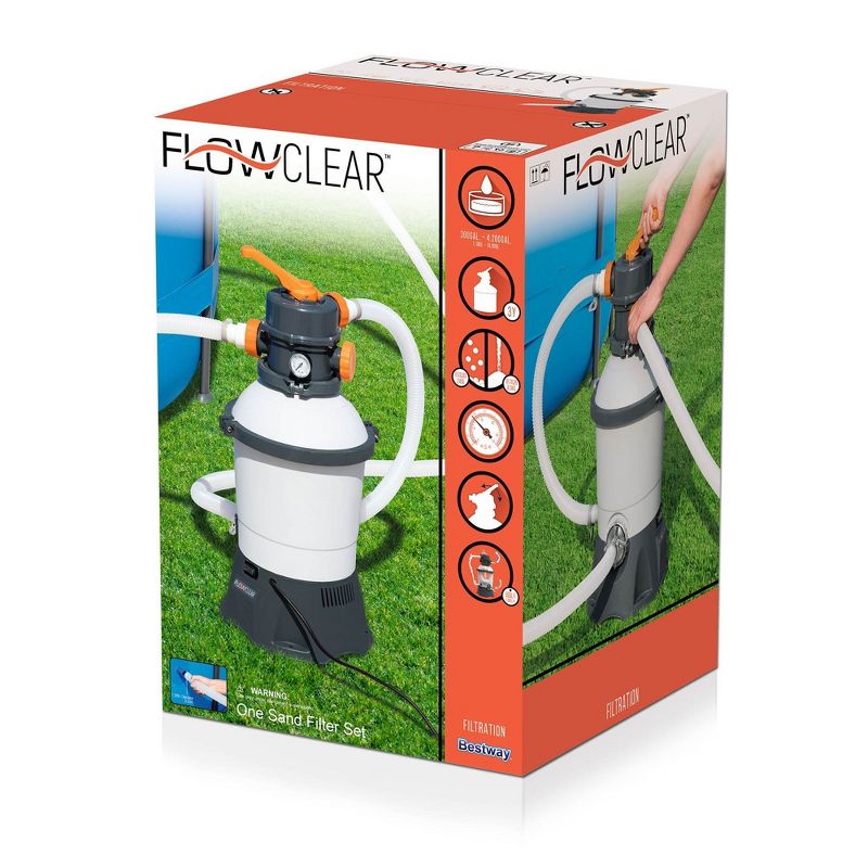 Bestway 16ft x 48in Pool w/ Flowclear Sand Filter Pump & Aqua Powercell Vacuum