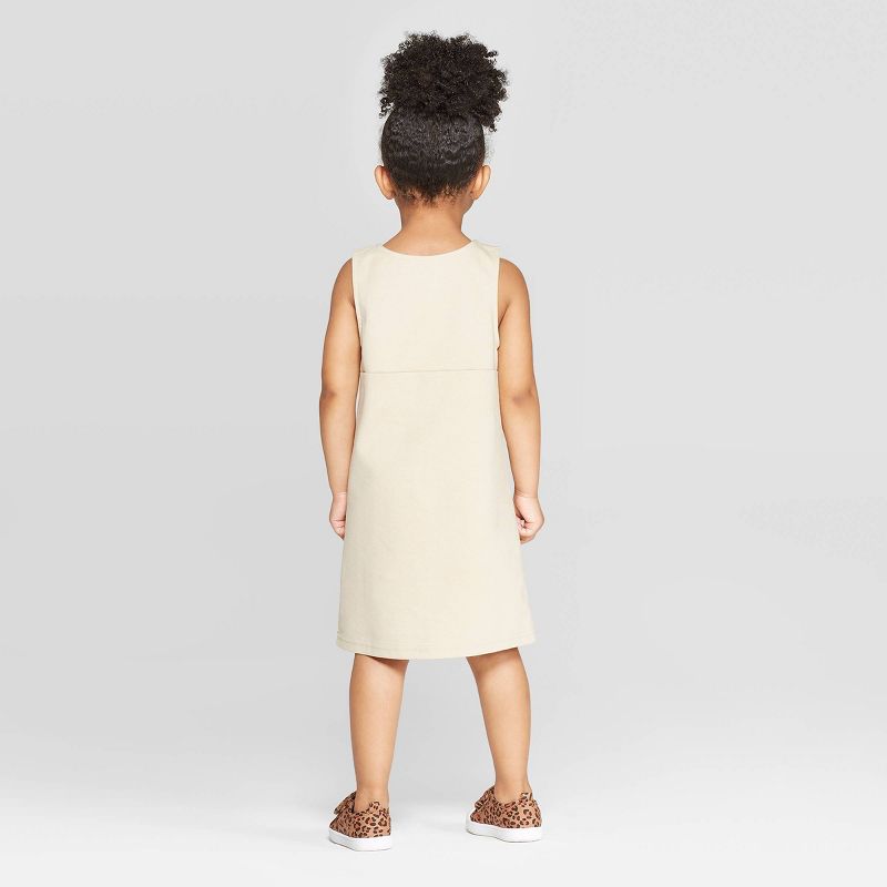 Toddler Girls' Uniform Tank Knit Jumper - Cat & Jack™ Khaki 4T