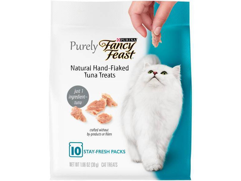 Purina Fancy Feast Purely Hand-Flaked Tuna Meaty Cat Treats - 1.06oz/10ct Pack