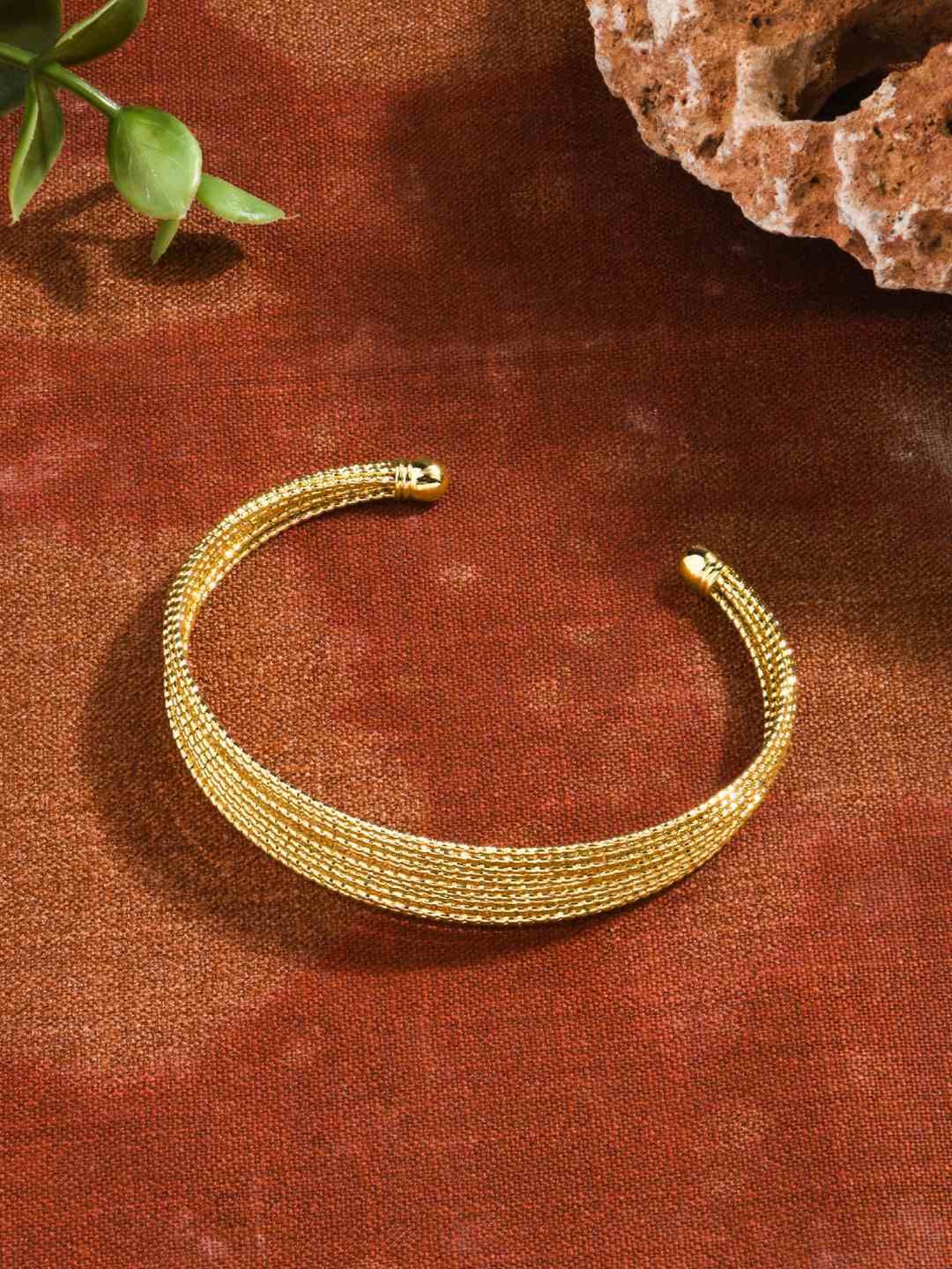 Accessorize London Women's Gold Fine Line Layered Bangle Bracelet