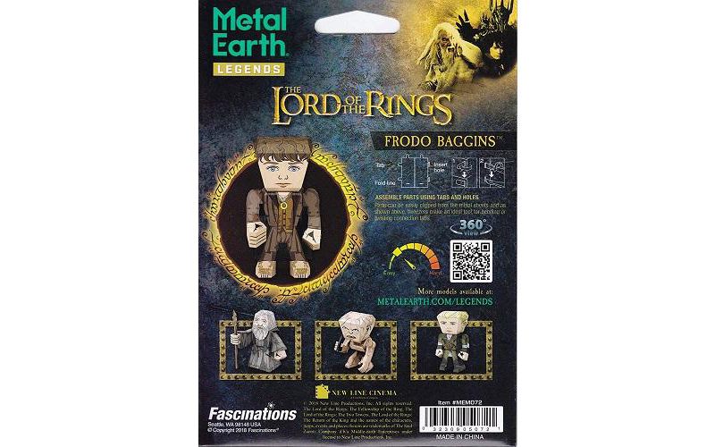 Fascinations Metal Earth Lord of The Rings Frodo Baggins 3D Metal Model Kit