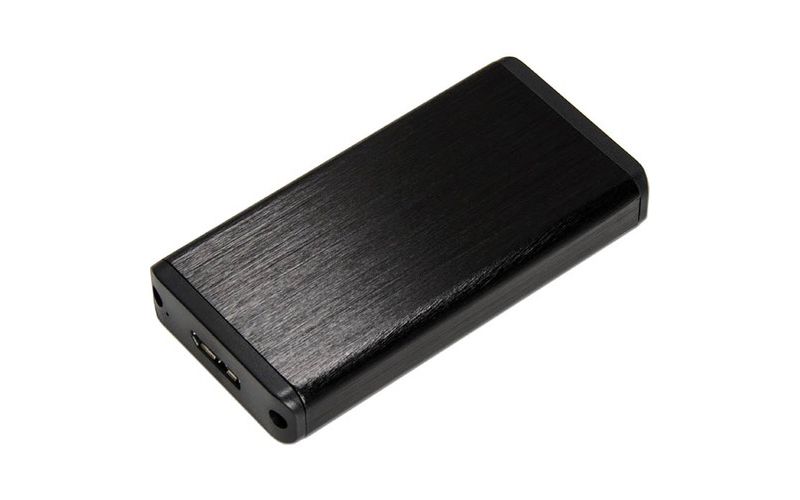 Sabrent EC-UKMS Drive Enclosure mini-SATA - USB 3.0 Host Interface External - Black - Aluminum