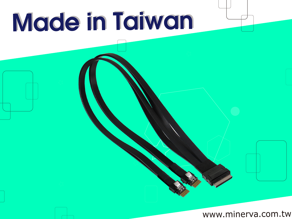 OCulink (SFF-8611) 8-Lane to Slimline SAS (SFF-8654) 4-Lane x2 Y Cable