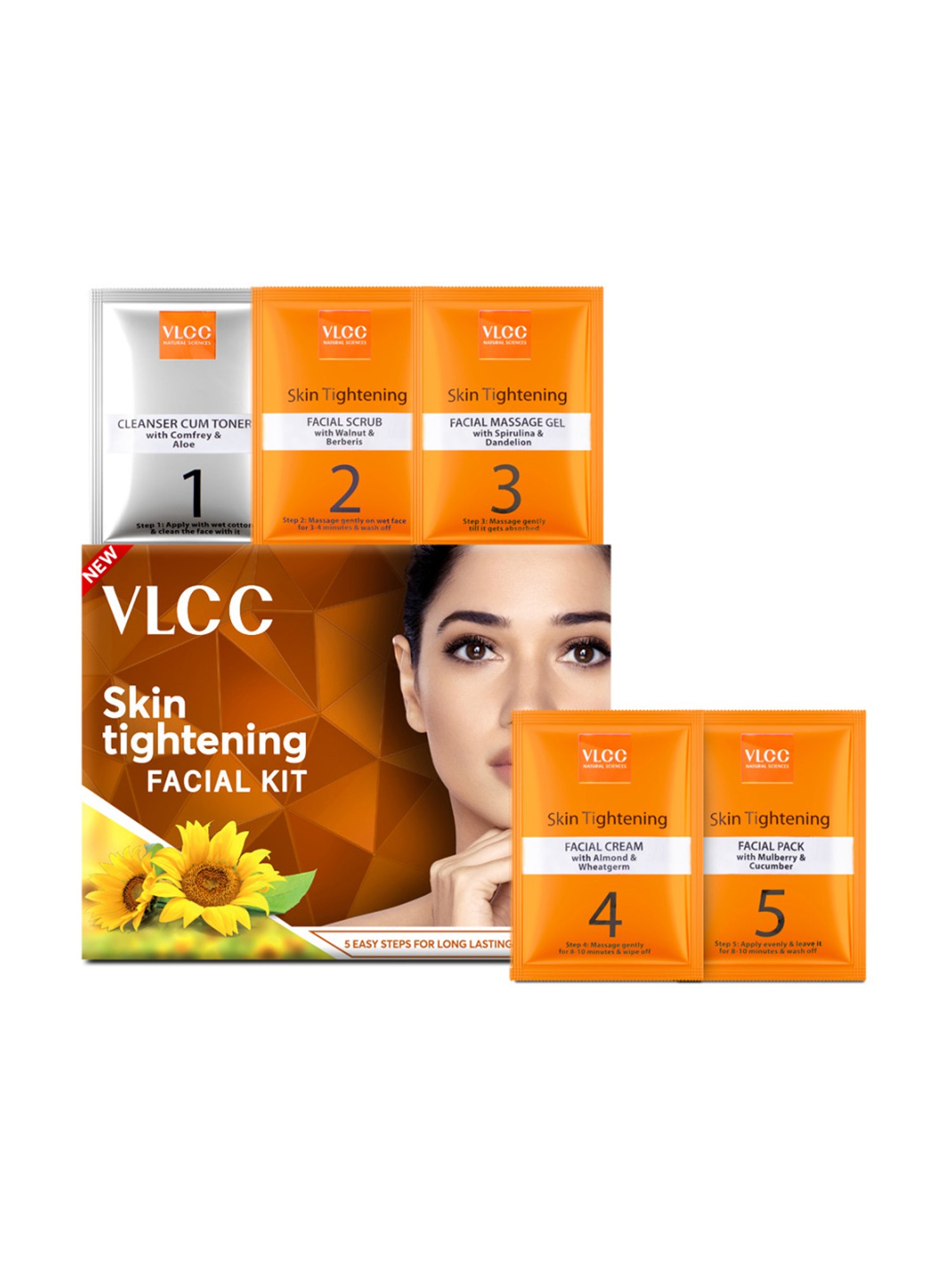 VLCC Skin Tightening Facial Kit - Pack of 3