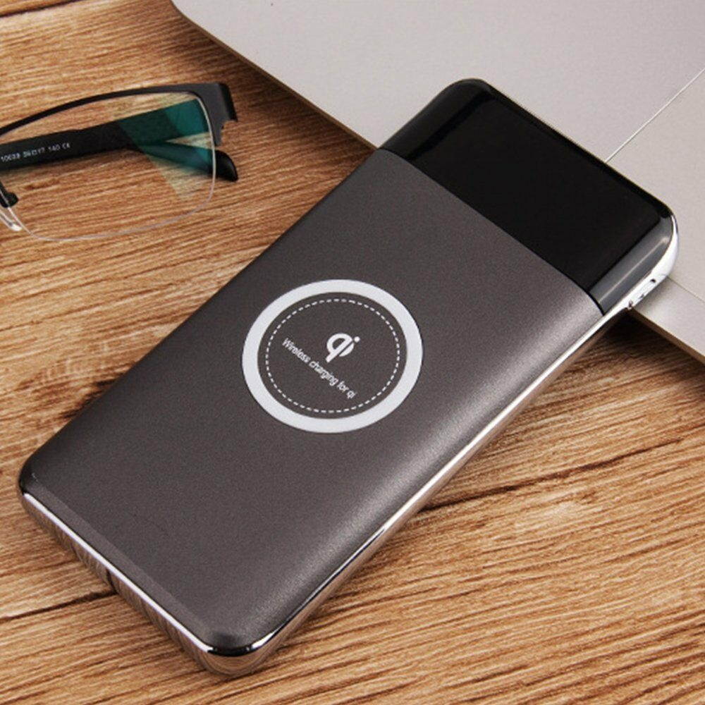 9000000mAh Power Bank Qi Wireless Charging 2 USB LED Portable Battery Charger US