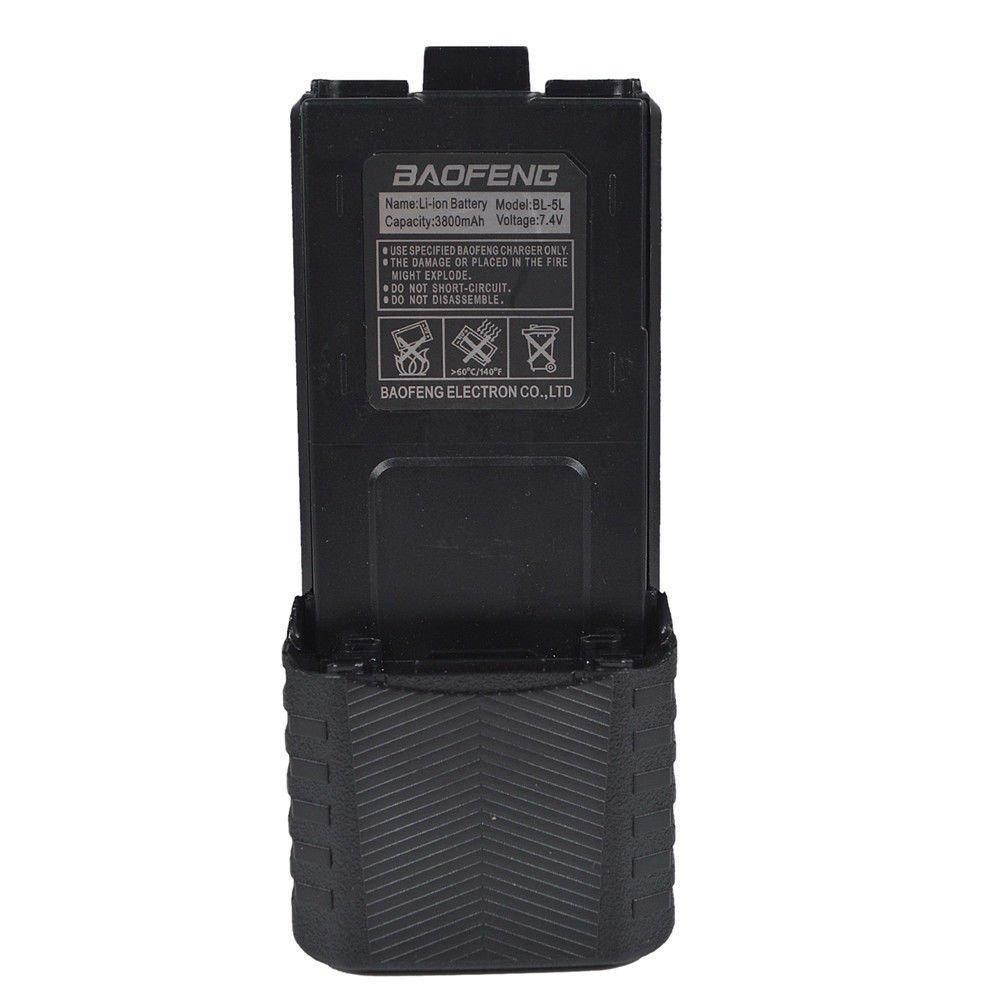 baofeng bl5 extended 3800mah 7.4v li ion battery for baofeng uv5r 5re f8+ f9 black