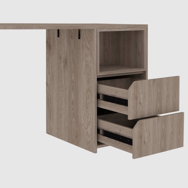 Aster 2 Drawer Desk Aged Oak - RST Brands