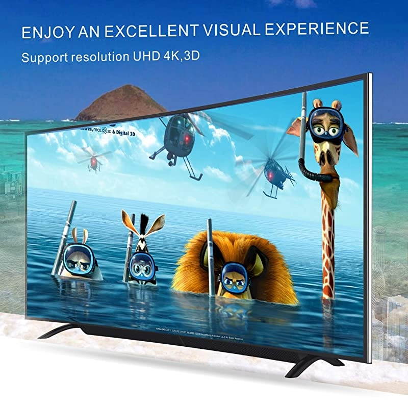 Micro HDMI to HDMI Adapter Cable  65ft2M Micro HDMI to HDMI Cable Male to Male for Gopro Hero and Other Action CameraCam with 4K3D Supported