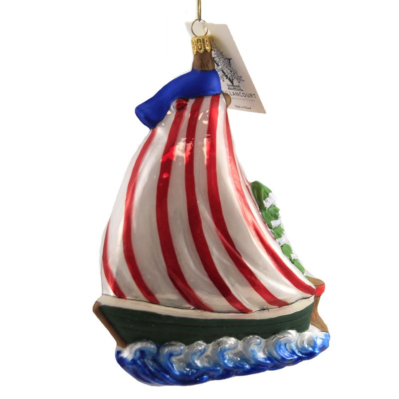Vaillancourt 6.25" St Nicholas Sailboat Christmas Ornament Ocean  -  Tree Ornaments