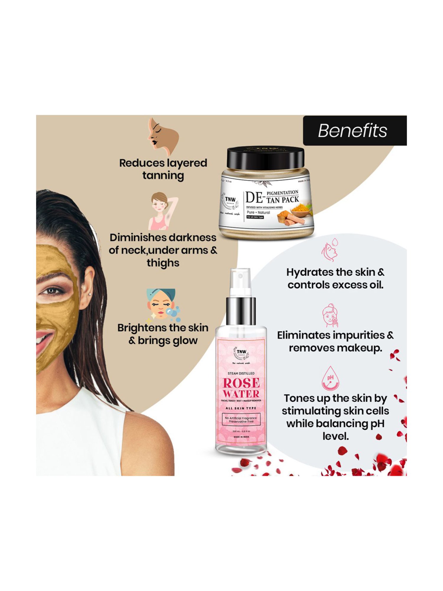TNW-The Natural Wash DTAN & Rose Water