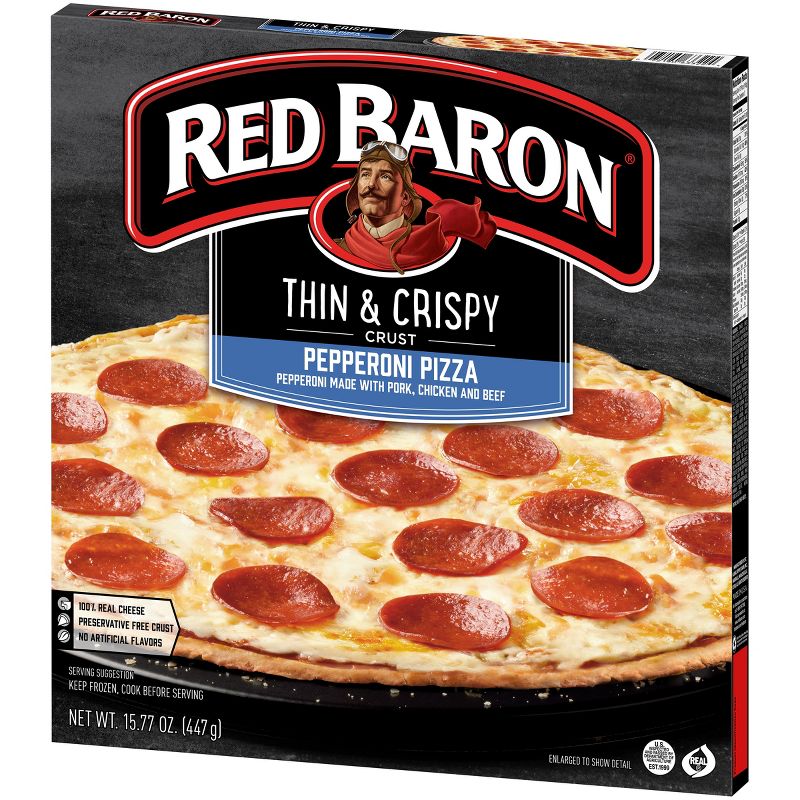 Red Baron Thin Crust Pepperoni Frozen Pizza - 15.77oz
