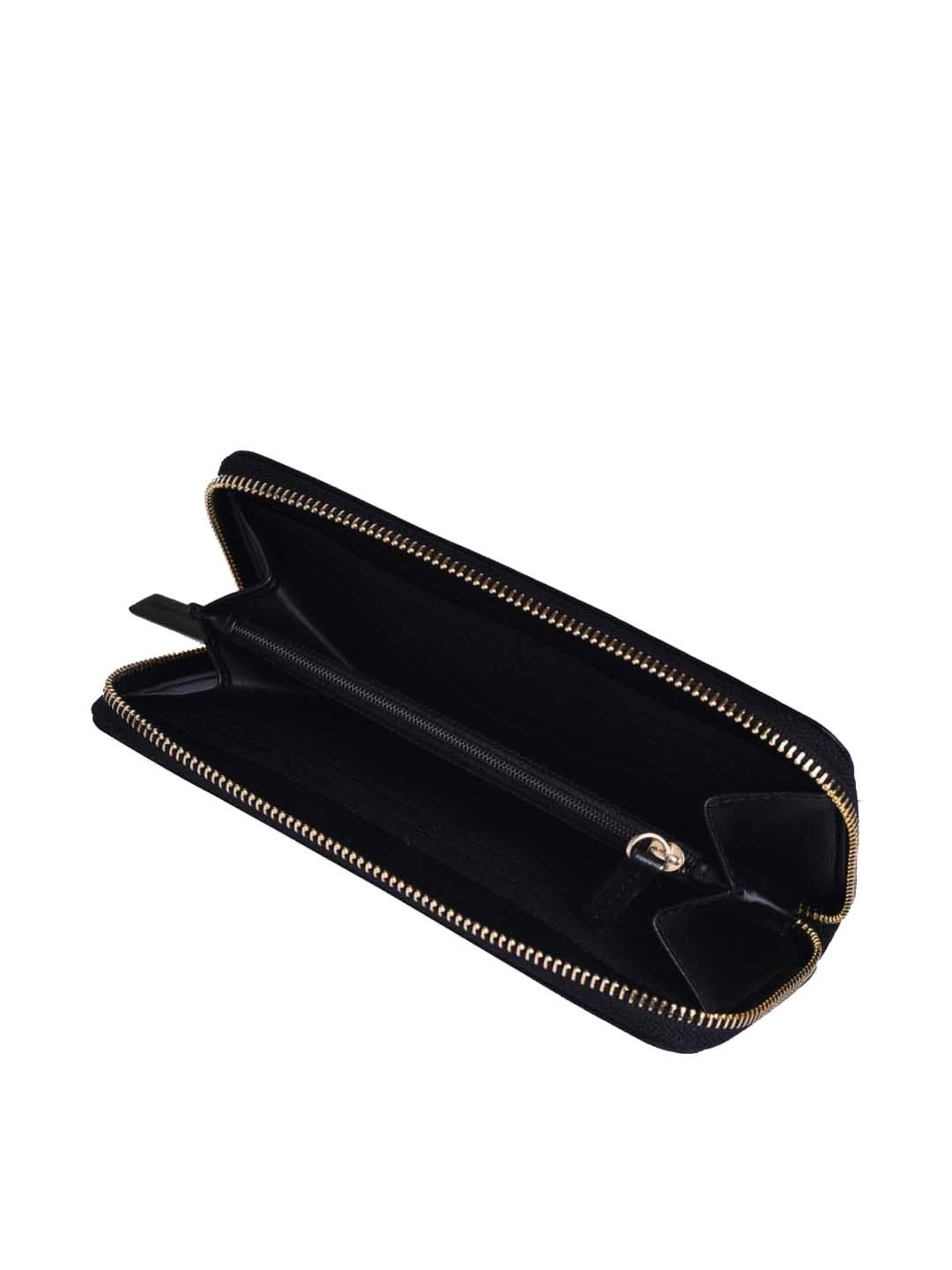 BELWABA Black Textured Zip Around Wallet for Women