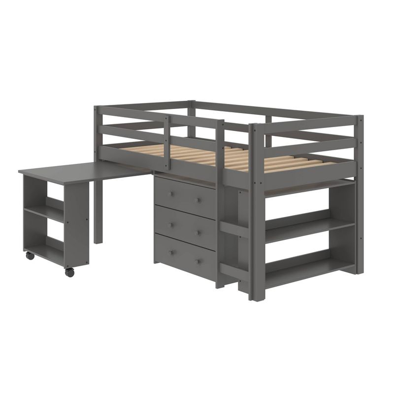 Low Loft Bed Dark Gray - Donco Kids